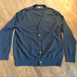 J. Crew Men’s Navy Blue Cardigan Sweater (L)
